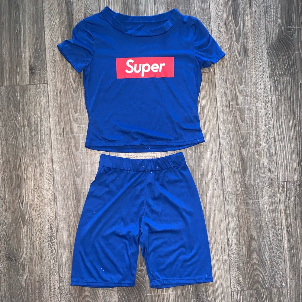 Blue super 2 piece set